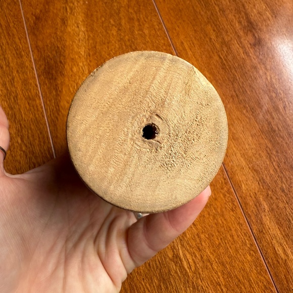 Wooden Lidded Pedestal Footed Container Jar Bowl Turned Wood Pill Silverer??. - Picture 6 of 9